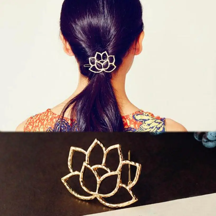 

Lotus Retro Styling Hairpin Hair Clips Headdress Flower Hair Accessories Y510