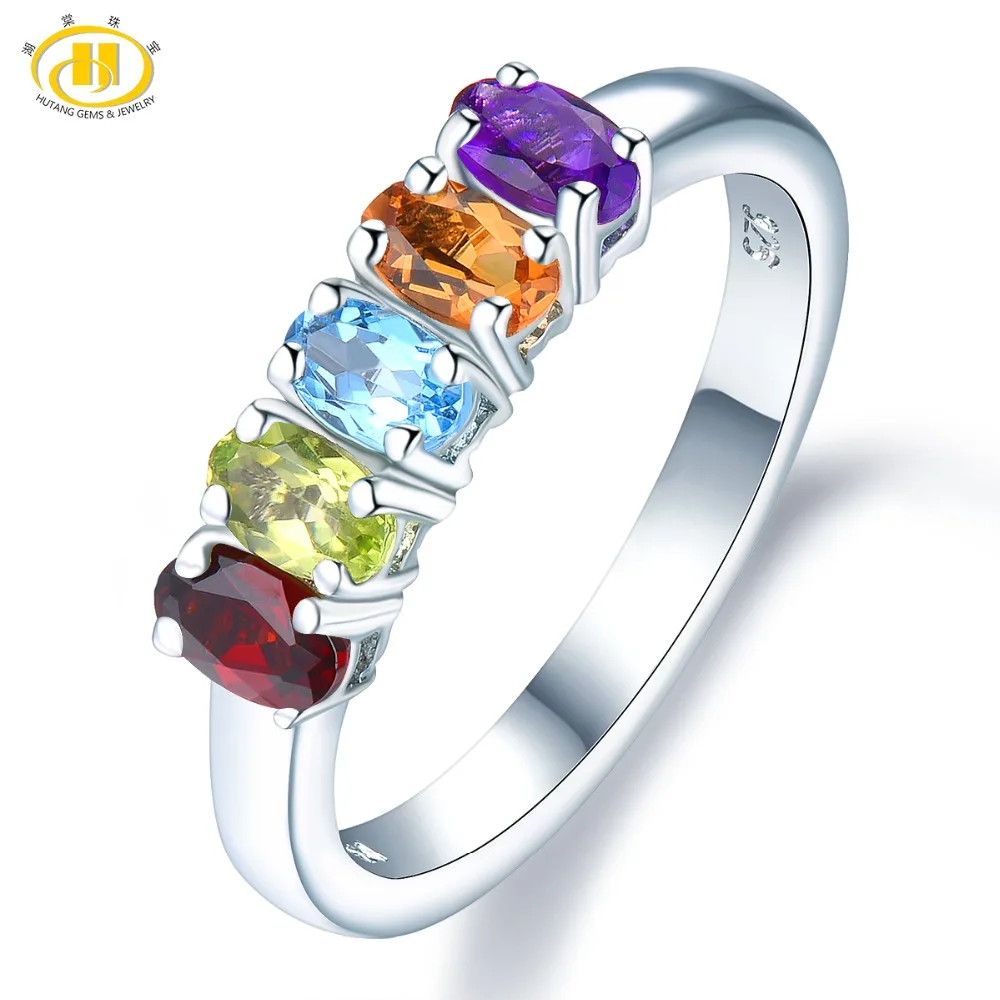Natural Gemstone Rings 1.27 Carat Natural Gemstone Amethyst Citrine Topaz 925 Sterling Silver Ring Fine Jewelry for Women's Gift Natural Gemstone Rings 1.27 Carat Natural Gemstone Amethyst Citrine Topaz 925 Sterling Silver Ring Fine Jewelry for Women's Gift