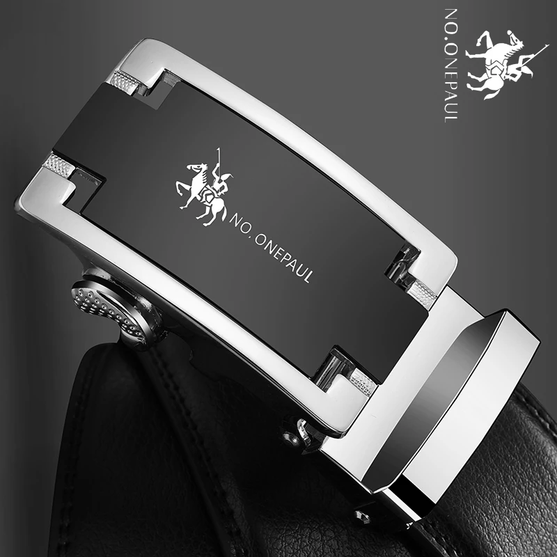 

NO.ONEPAUL Man Strap Cinturones Hombre New Arrival Designer Genuine Leather Men Belts High Quality Automatic Buckle Belt ZDC11