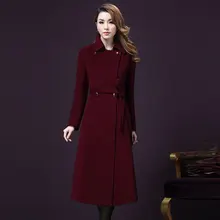 5XL Plus size Autumn Winter Wool Coat Cashmere Woolen Coats