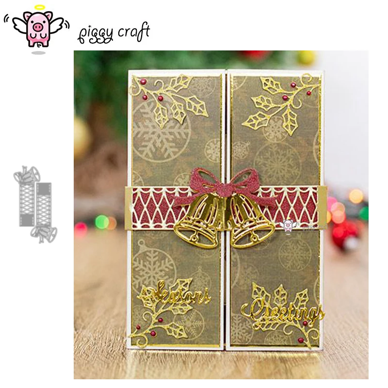 

Piggy Craft metal cutting dies cut die mold Christmas bell buckle Scrapbook paper craft knife mould blade punch stencils dies