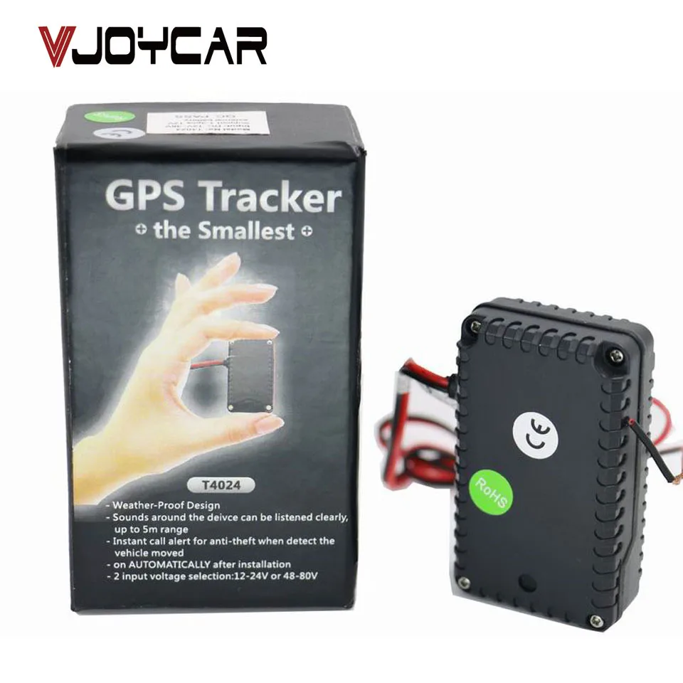VJOYCAR T4024 Universal Waterproof Mini GPS Tracker 12V 60V With Voice
