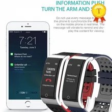 Полный сенсорный контроль sms сообщения оповещения умный Браслет фитнес-браслет пульсометр ЭКГ/PPG кровяное давление фитнес-трекер