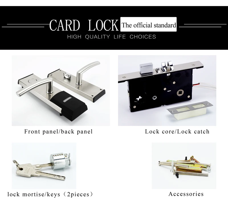 Stainless Steel Free Software Electronic Door Lock Keyless Digital Smart Door Lock Smart Entry For Home or Hotel System