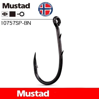 Mustad рыболовные крючки 10757SP BN двойная колючая рыболовная приманка снасти Pesca 1 # 7
