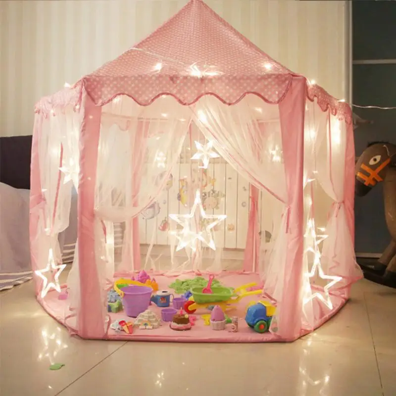 

Children Tents Princess Room Game House Hexagonal Wing Yurt Kid Tent