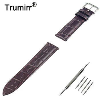 

22mm Croco Genuine Leather Watch Band Bracelet Strap for Pebble Time / Steel ASUS Zenwatch 1 2 LG G Watch W100 W110 Urbane W150