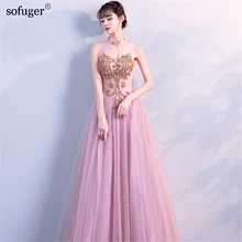 

New arrival Sleeveless High-Neck Floor-Length Appliques Lace Long Elegant Evening Dresses Pink Party Dresses vestido de festa