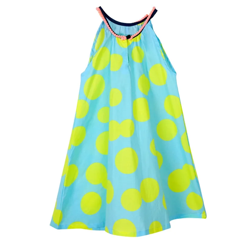 

Cute Elegant Girls Cotton Dot Dresses Sling Princess Beach Summer Dress Kids Boho Sundress Children Clothing age 3 4 6 8 10 Yrs