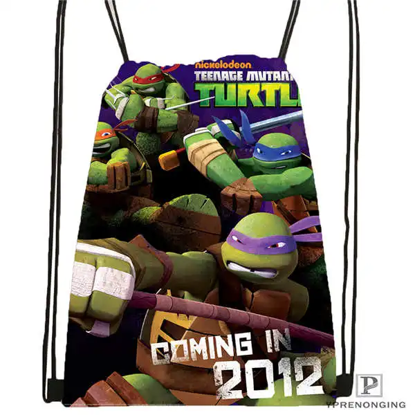 Custom_ mutant_ninja_turtles походная сумка на шнурке Cute Daypack Kids Satchel(черная спина) 31x40 cm#2018611-25 - Цвет: Drawstring Backpack