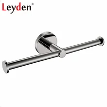 Leyden Stainless Steel Polished Chrome Wall Mounted Double Lavatory Rolling Toilet Paper Holder Dispenser Bathroom Accessories
