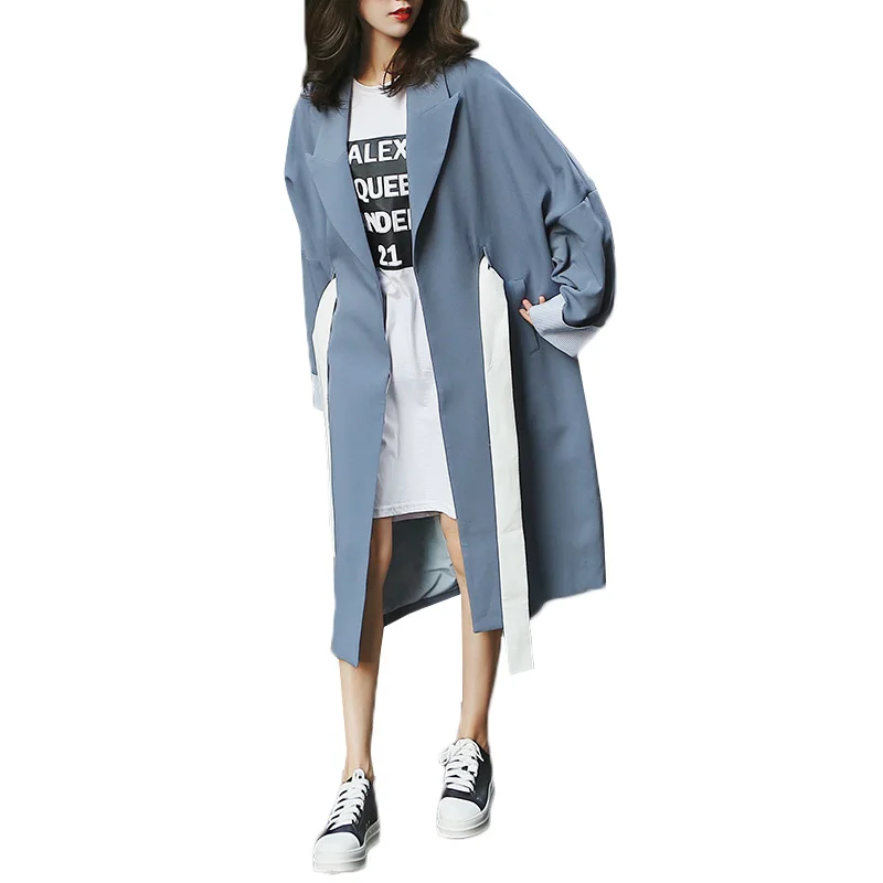 

Trench coat female 2019 fashion women coat long windbreaker spring new temperament chic loose coats Female Overcoat Windbreaker