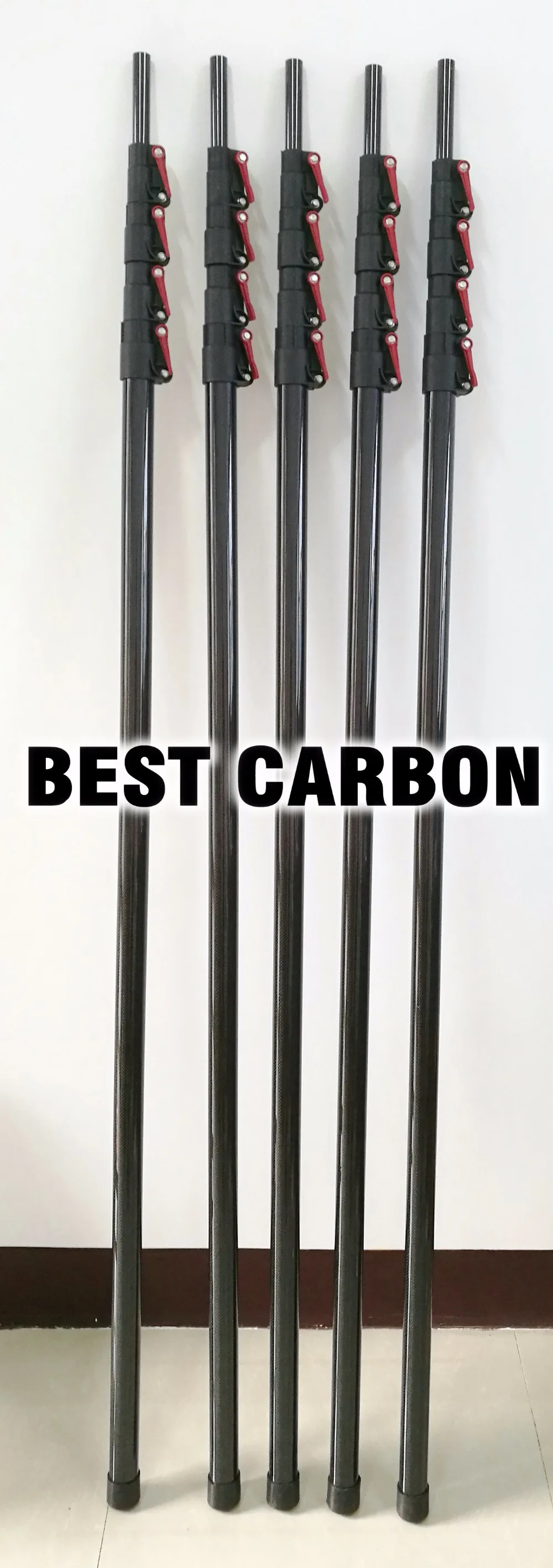 Высокое качество, простые глянцевые Телескопические Трубы из углеродного волокна, чистящий столб, максимальная длина 7,8 метров