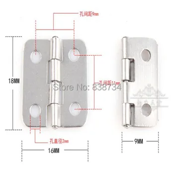

100pcs 18*16*0.5 mini /micro stainless steel gift box hinge