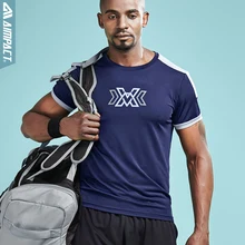 Aimpact Compression T-shirts Men Bodybuilding Gym Workout Sleeve Shirts Sport Slim Fitted Quick-dry Body Shaper Tights 3AM1021X