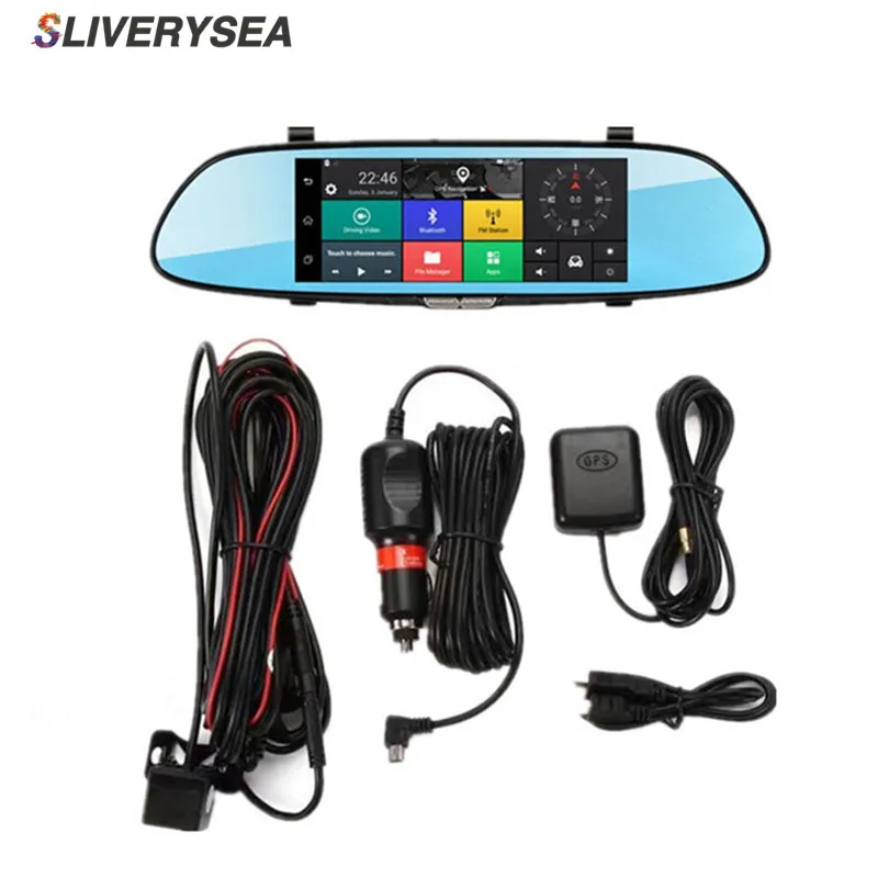 SLIVERYSEA 3G 7 &quotАвтомобильный видеорегистратор GPS навигация WiFi Android Full HD 1080P