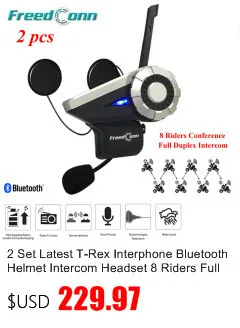 FreedConn 3 шт. обновленный TCOM-SC BT Bluetooth мотоциклетный шлем домофон гарнитура с ЖК-экраном+ fm-радио