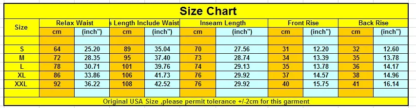 size spec