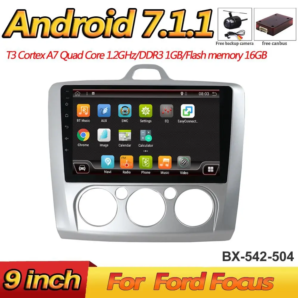 

Bosion Car Multimedia 2din Video Player Navigation GPS Android For ford focus 2 3 Mk2/Mk3 head unit Rear View Camera
