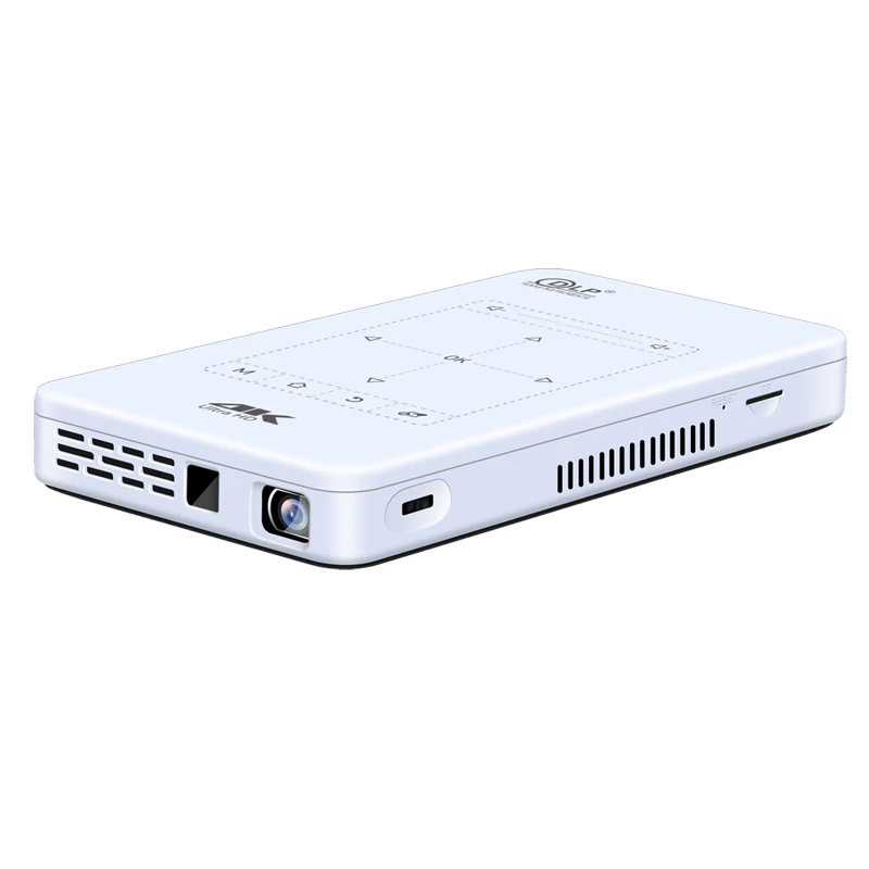  WZATCO MINI Projector 2GB+8GB Android WIFI5000mAH BatteryBT4.1 Portable 3D Projector support 4K1080