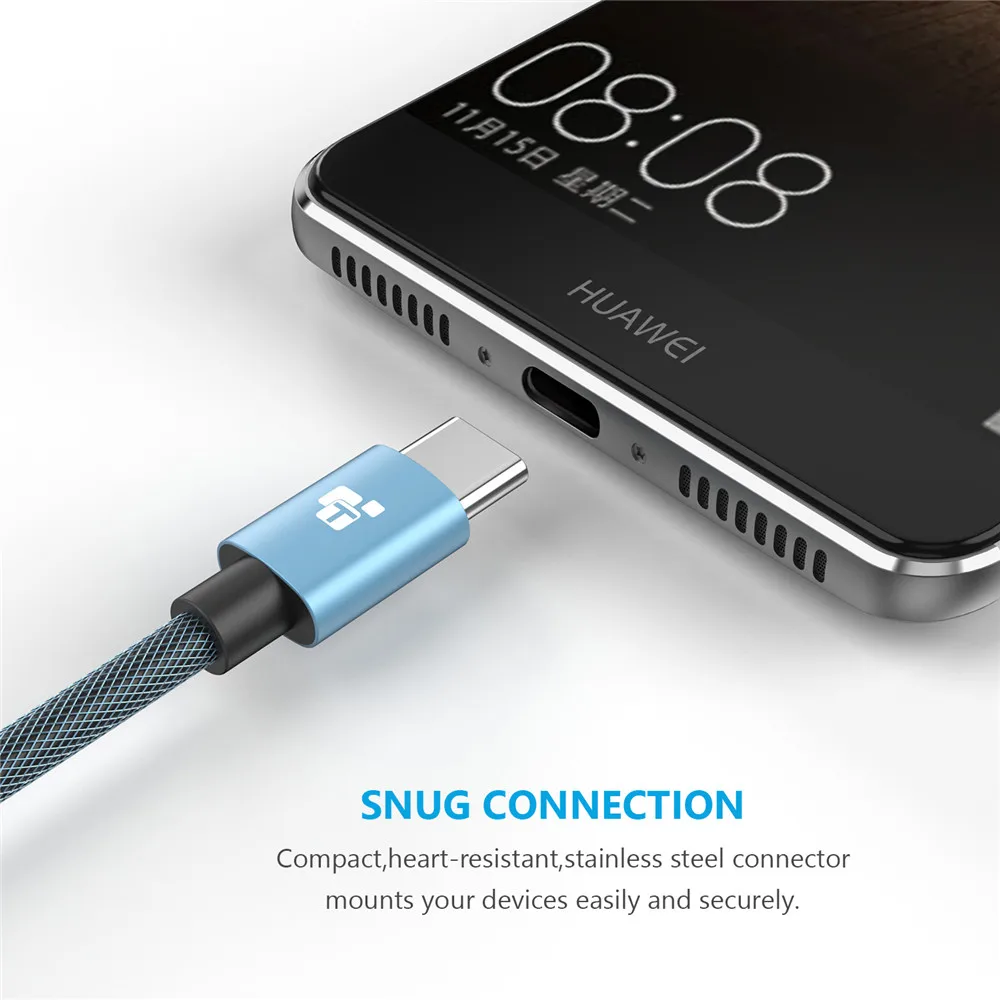 USB نوع C كابل ، TIEGEM USB C نوع-C 2A سريع كابل الشاحن ل LG G5 Mate9 Mi5 OnePlus 2 نيكزس 5X6 وعاء الهاتف المحمول كابل 1 متر 2 متر 3 متر