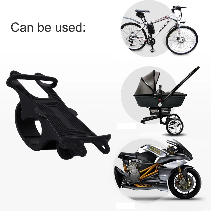 XMXCZKJ Silicone Cell Mobile Phone Holder Bicycle Motorcycle Support Handlebar Mount Accessories Stand For Bike Cellphone GPS