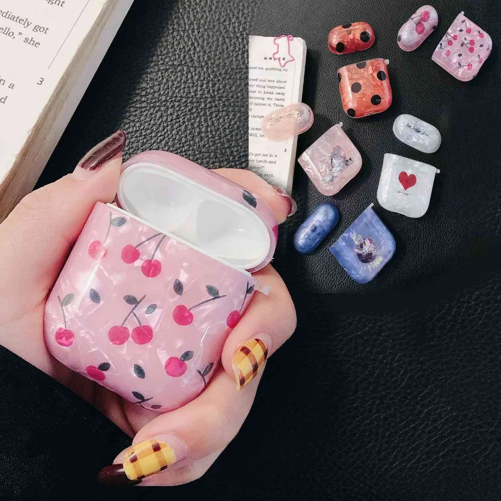 

For AirPods Case Cute Cartoon dream shell Pattern Cover Bluetooth Wireless Earphone Cover For Airpods Ultra thin hard PC Case