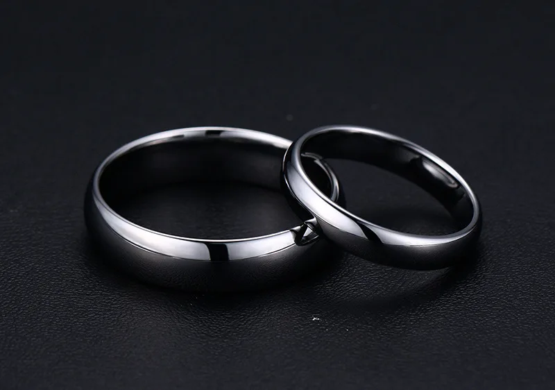 Tungsten Gold Color Ring Fashion Korean Tungsten Steel Couples Ring