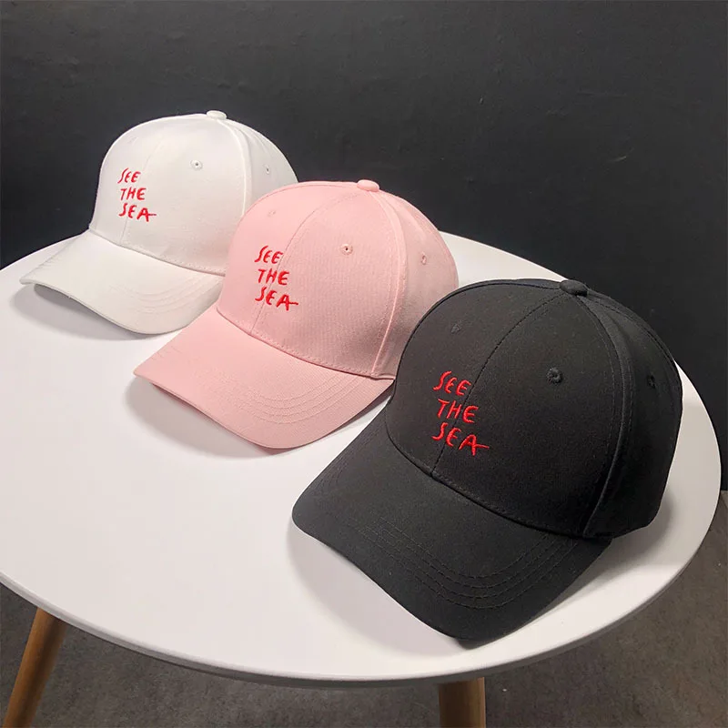 3 цвета модные Фирменная Новинка Хлопок Для мужчин s шляпа молодежи увидеть море вышивка бейсболка wo Для мужчин шляпа Регулируемый Для