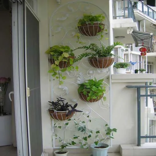 Arts Longou showy style wrought iron balcony wall indoor