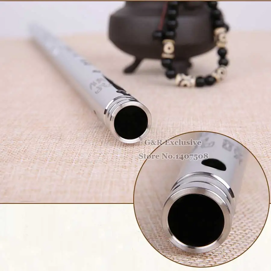 Китайский флейта дицзы из нержавеющей стали поперечный Flauta деревянный духовой музыкальный инструмент для начинающих металла самообороны оружие G ключ