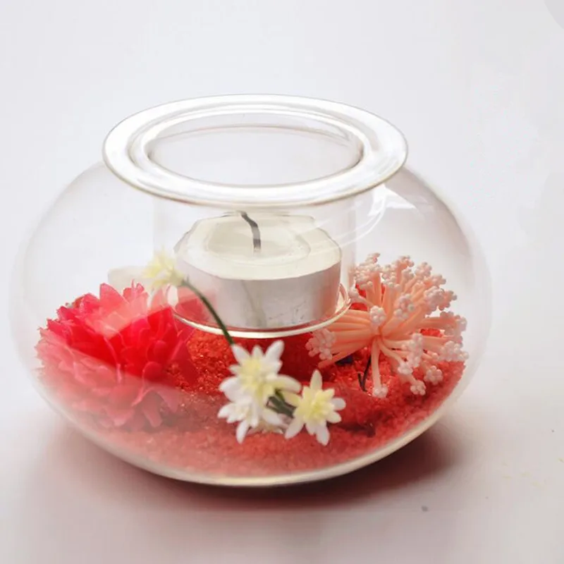 8 шт./упак. DIY Стеклянная Ваза подсвечник диаметр 11 см креативный стеклянный подсвечник ваза красивый стеклянный домашний декоративный