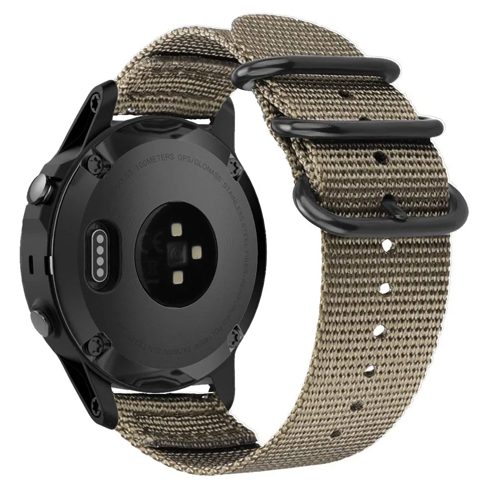 Нейлоновый ремешок TORQUILA 20 мм премиум-класса Nato для Garmin Fenix 5S/5S Plus/Vivoactive 3/Forerunner 645 музыкальный дышащий ремешок для часов