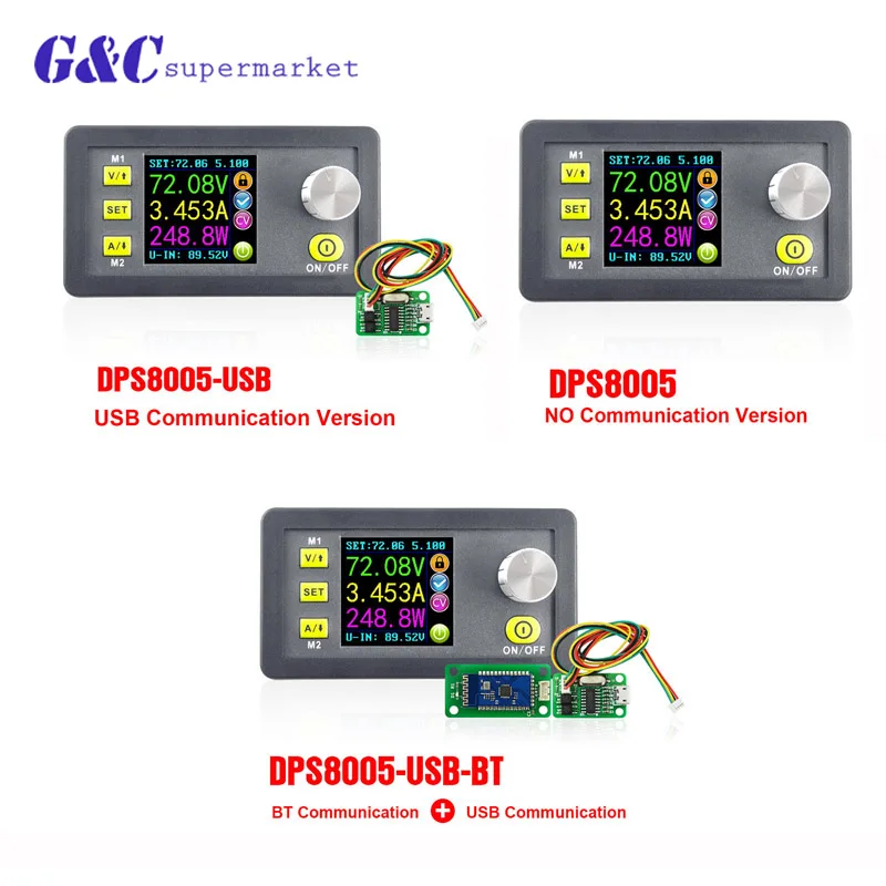 DPS8005 80 в постоянное напряжение 5A ток понижающий Программируемый Модуль питания Амперметр Вольтметр понижающий регулятор преобразовать