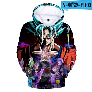 

2019 anime Dragon Ball Z Super Broly 3D Print Hoodies for children Long Sleeve popular pullovers high quality Streetwear hoodie