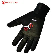 BOODUN Windproof Fleece font b Gloves b font For Men Women Winter Bicycle Thermal Guantes Ciclismo