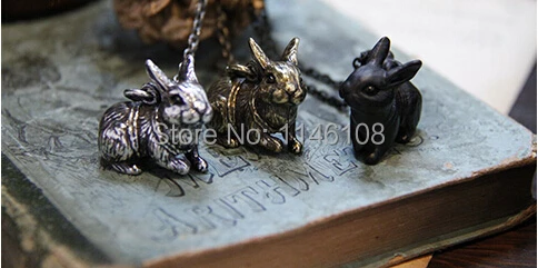 Модное в стиле хип-хоп Бохо шикарное ожерелье «кролик» милое детское домашнее животное колье с кулоном с фигуркой кролика девушка подарок ювелирные изделия