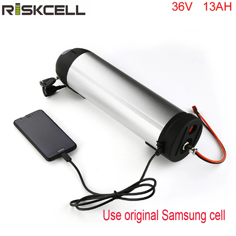 Excellent 36V 13Ah Samsung Water Bottle Bicycle lithium Battery 36V 500w bafang Li-ion battery pack  with Charger BMS USB Port 0