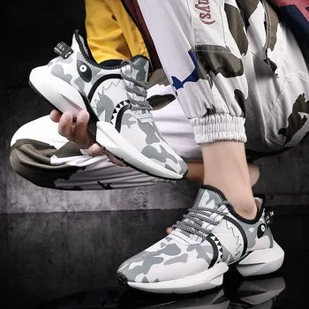 

NEW light Men Running Shoes Comfortable Sports Outdoor Sneakers Male Athletic Breathable Footwear Walking Jogging shark Graffiti