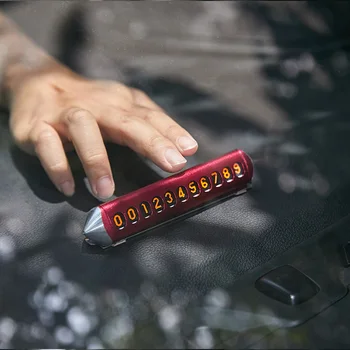 

2In1 Temporary Car Parking Card Telephone Number Card Plate Car Styling Safety Hammer Tool NJ88