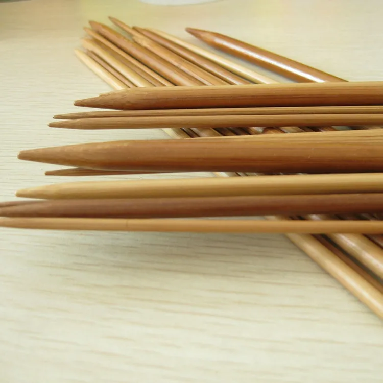 14," 36 см карбонизированные бамбуковые Ткачество иглы, один заостренный бамбуковые иглы Бамбуковые Спицы для вязания набор