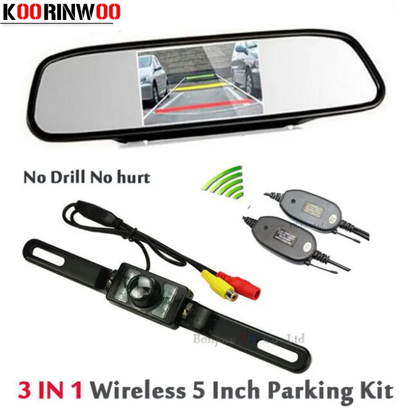 

Wireless 5'' HD LCD TFT Mirror Monitor 800*480 For IR Night Vision Rear View Camera Waterproof Backup Reversing Parking Assist