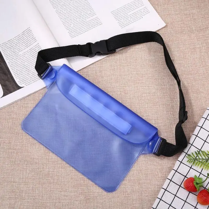 1pc Outdoor Beach Waterproof Waist Bag Swimming Drifting Sealed Phone Pouch