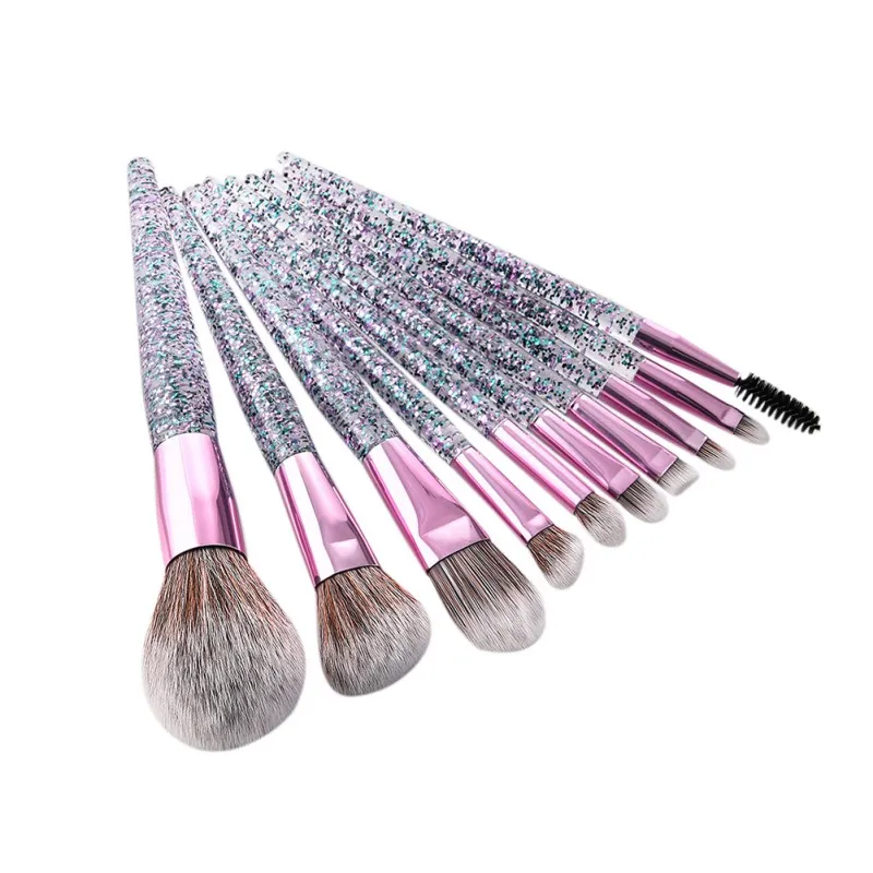 10PCS Face Makeup Brushes Set Foundation Cosmetic Eyebrow Eyeshadow