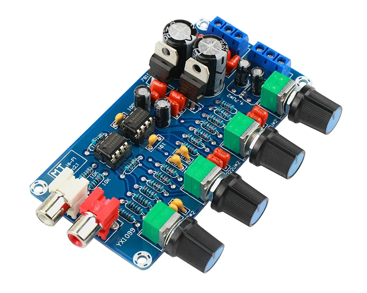 Amplifier NE5532 Preamp Preamplifier Volume Tone Control Finished Board Treble Midrange Bass EQ DIY Dual AC 12V - 18V