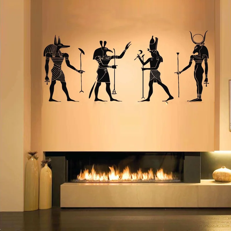 Four Egyptian Gods Wall Stickers for Living Room Wallpaper Art Decals