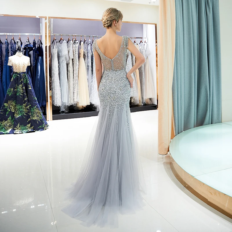 SHAMAI Elegant Evening Dress Women Long Floor Length Mermaid Evening Dresses 2018 New Backless Lace Up Wedding Party Gown SHAMAI Elegant Evening Dress Women Long Floor Length Mermaid Evening Dresses 2018 New Backless Lace Up Wedding Party Gown