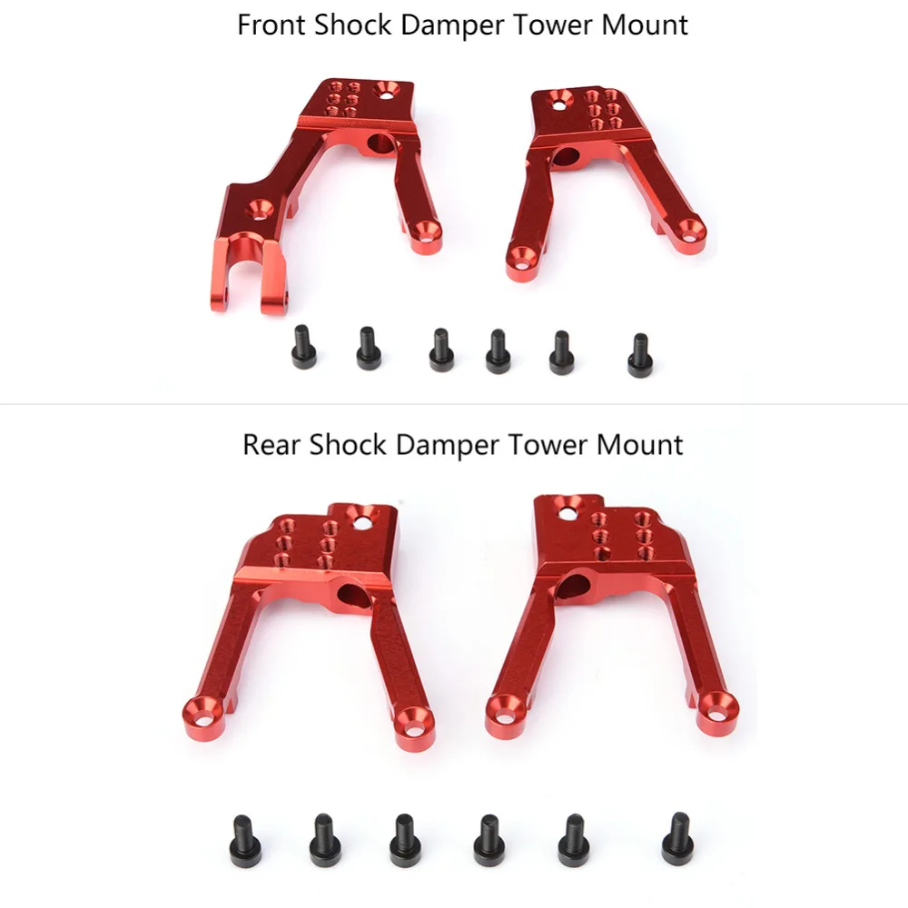 2 шт./компл. Алюминий передний, задний амортизатор демпфер башня крепление обручи для осевой SCX10 II 90046 90047 1:10 машинка на радиоуправлении