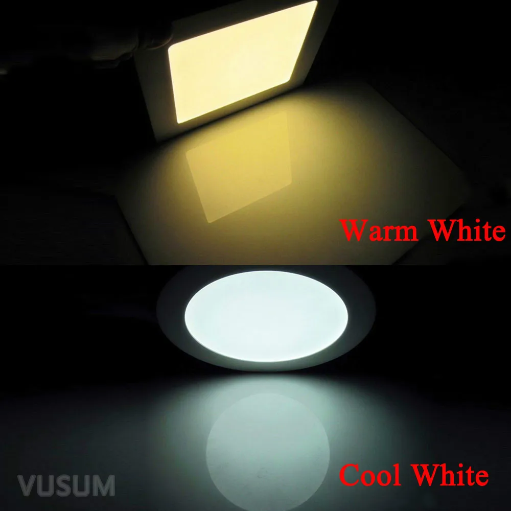 LED Ceiling Light Panel Light 6W 9W 12W 15W 18W 21W AC85-265V Indoor Lighting, Round/Square LED Light led panel light 2x4