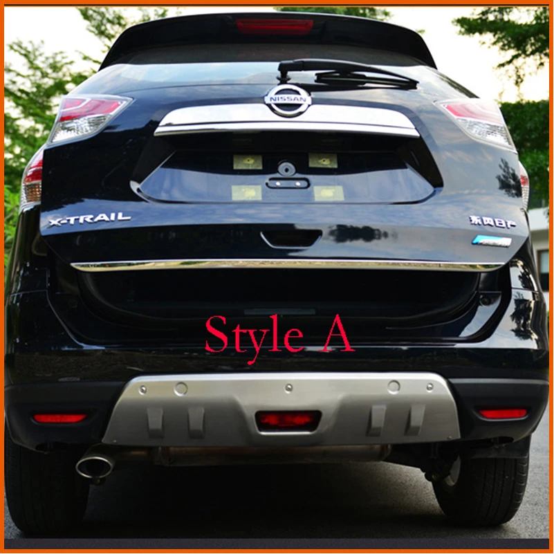 

For Nissan Rogue X-Trail T32 2014 2015 2016 Stainless Steel Front + Rear Bumper Skid Protective plate Guard Board Cover Trim